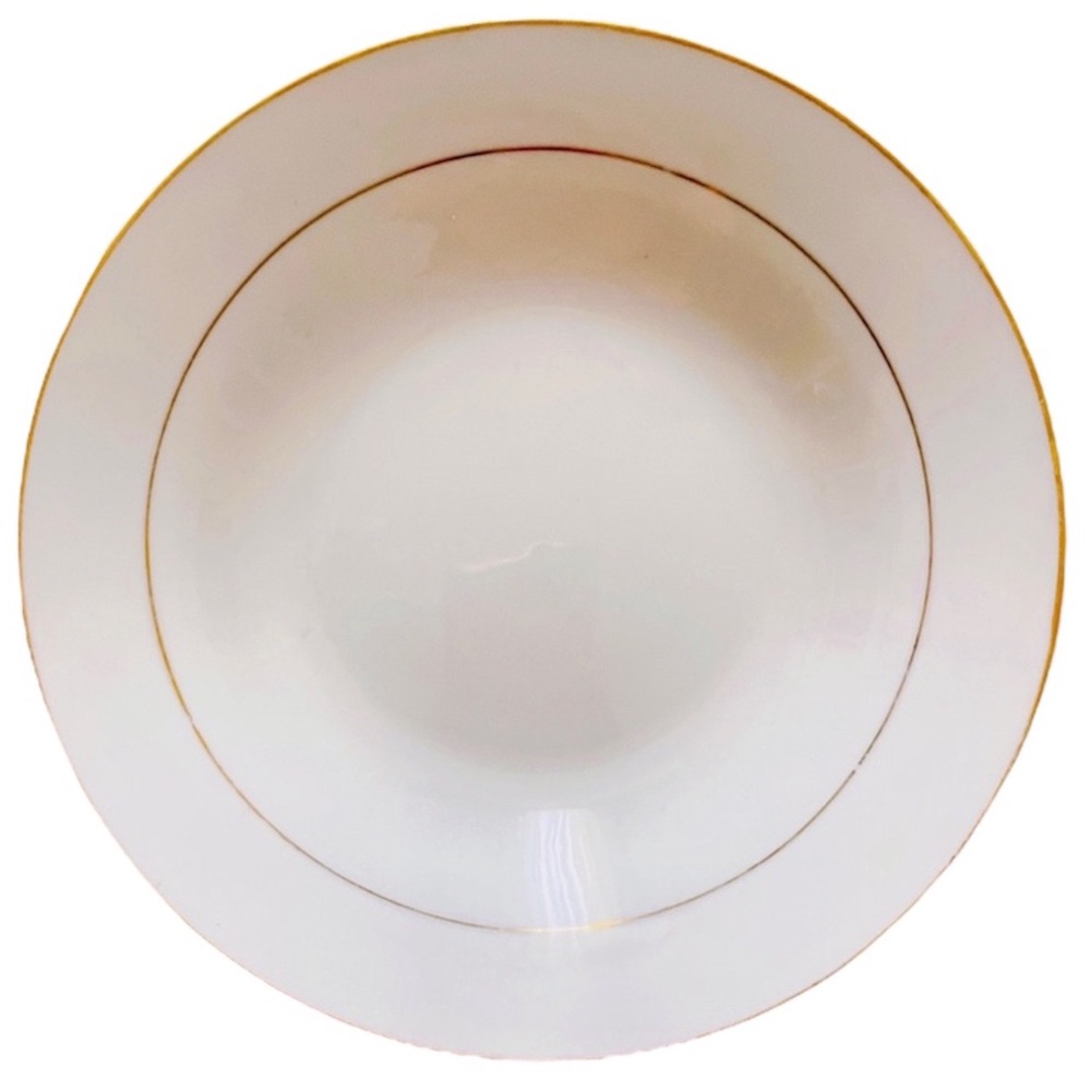 Porcelain Plate With Gold Rim